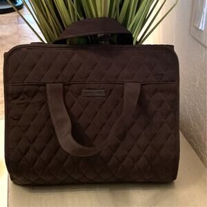 Vera Bradley Weekender Hanging Travel Bag Black Quilted